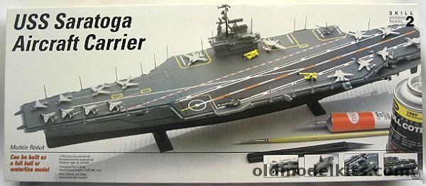 Testors 1/720 USS Saratoga Aircraft Carrier, 932 plastic model kit